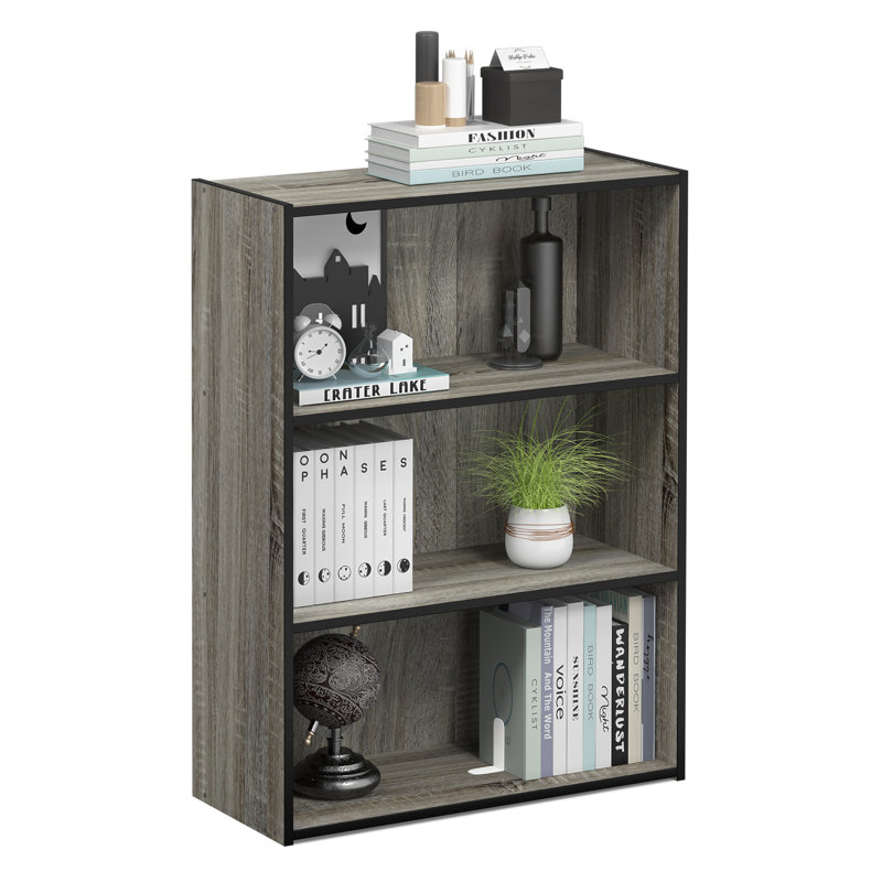 Kylee 3-Tier Open Shelf Bookcase, (3 Shelves) 80cm H x 60cm W x 24cm D, Sonoma Oak