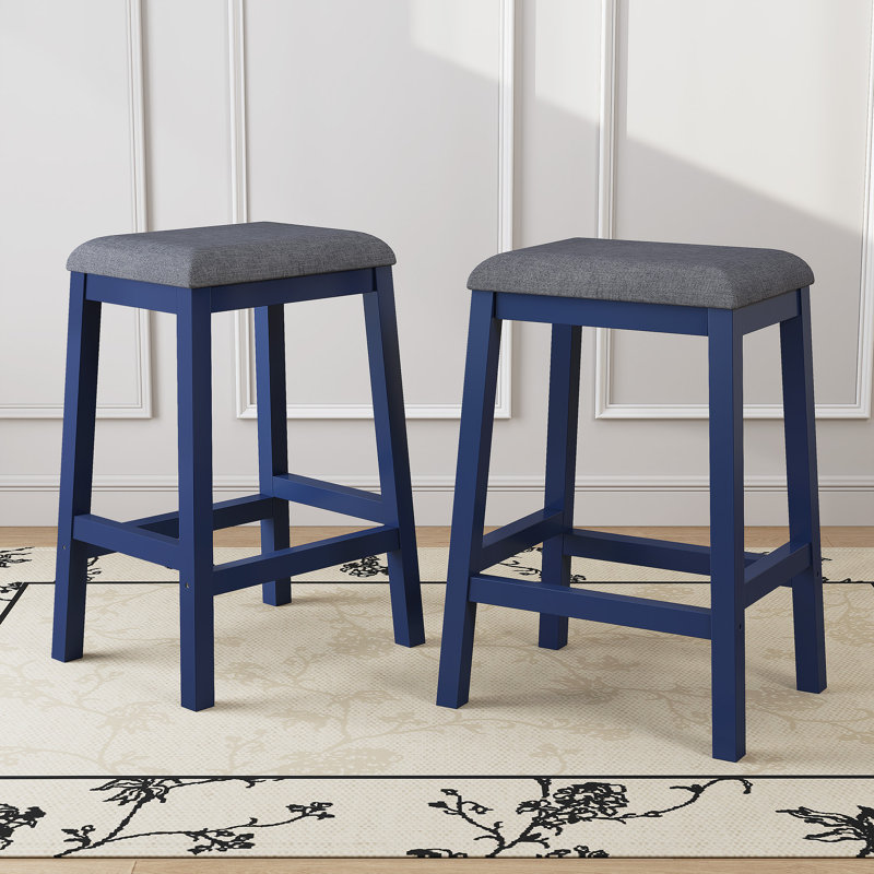 Solid Wood Dining Chair Side Chair, Blue