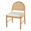 Chaise rembourrée Verona Organic Modern avec dossier cannelé et structure en bois d'hévéa massif pour la cuisine et la salle à manger-130632533-130632535