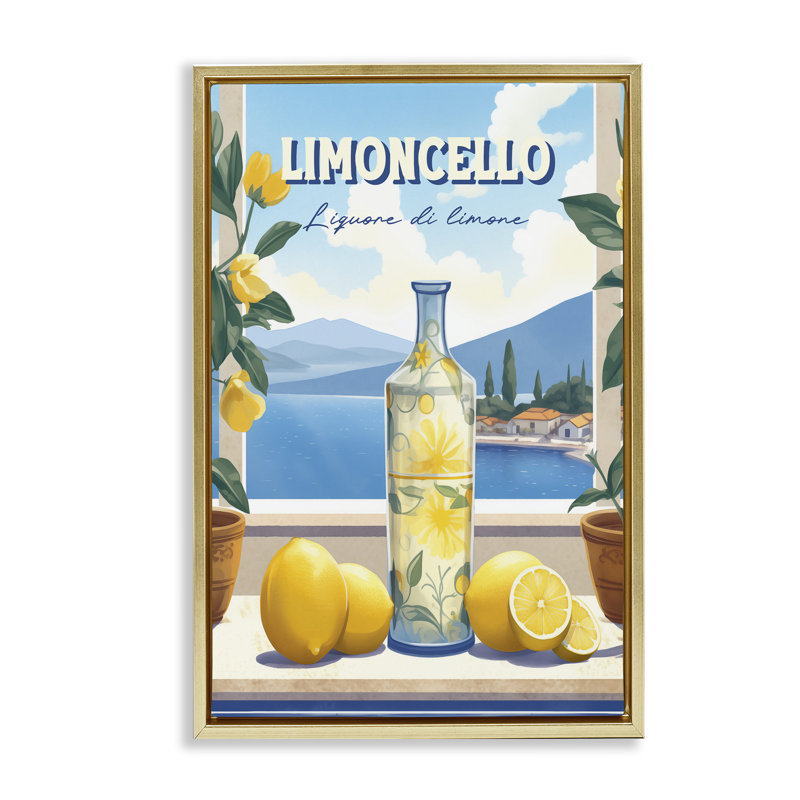 Cadre flottant Limoncello, conçu par Andreas Magnusson, H 25 po x l 17 po, Cadre flottant métallique doré