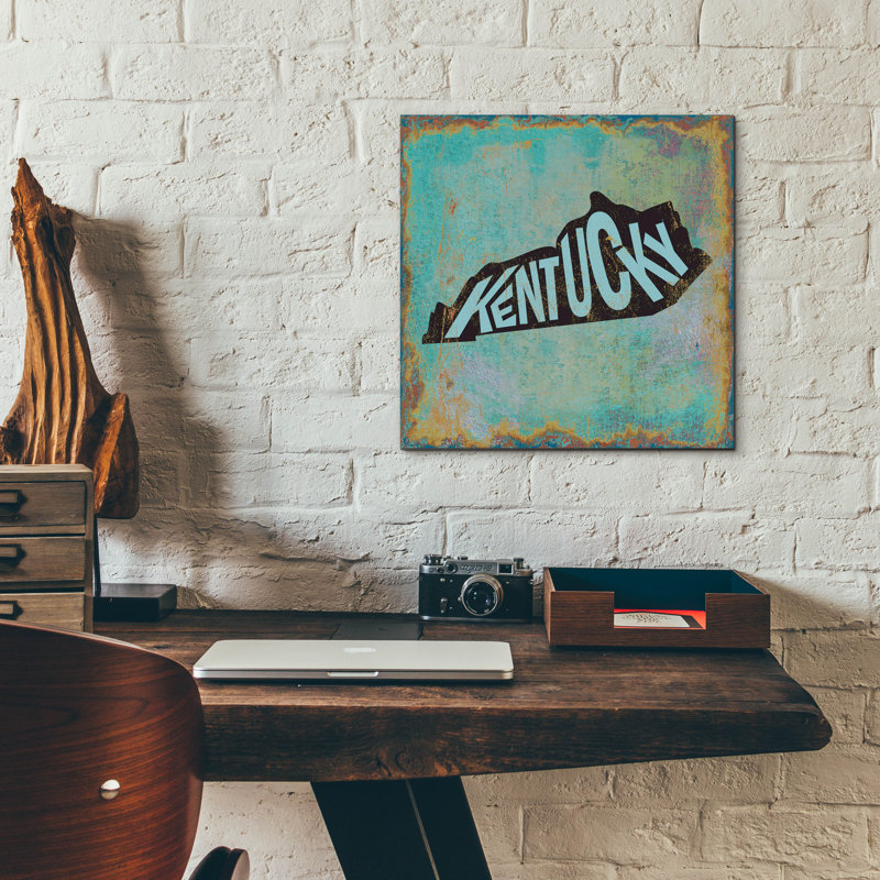 «Kentucky» par Art Licensing Studio, art mural en verre acrylique, H 12 po x l 12 po x P 0,13 po