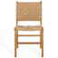 Chaise en cuir tissé d'Yvona-680503936