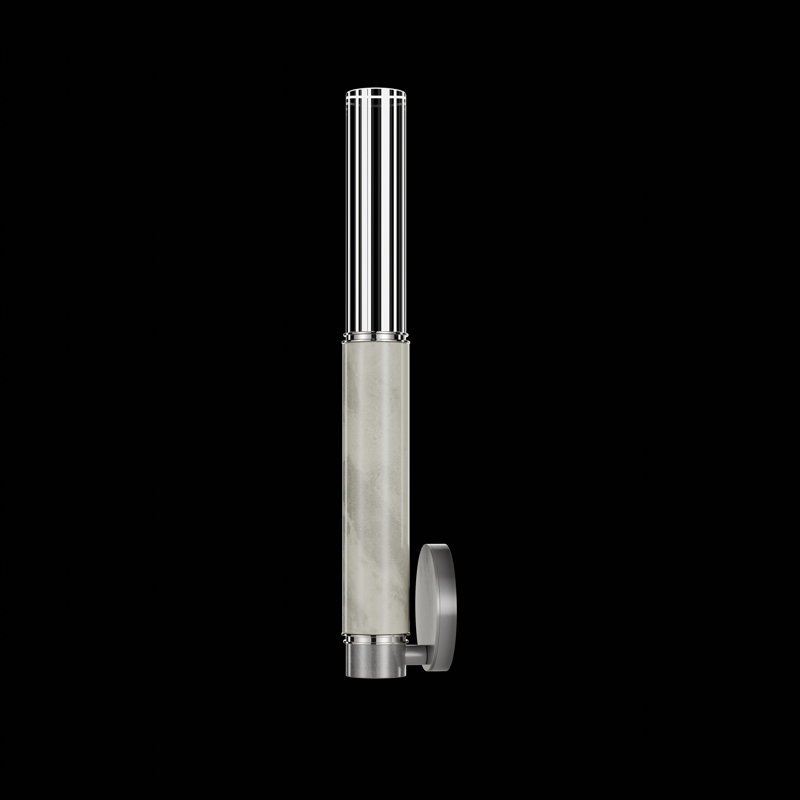 LED Wallchiere, Ombre Silver/Nickel/Smoke