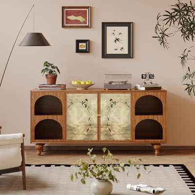 Buffet en bois massif de 59 po de largeur Murtaugh