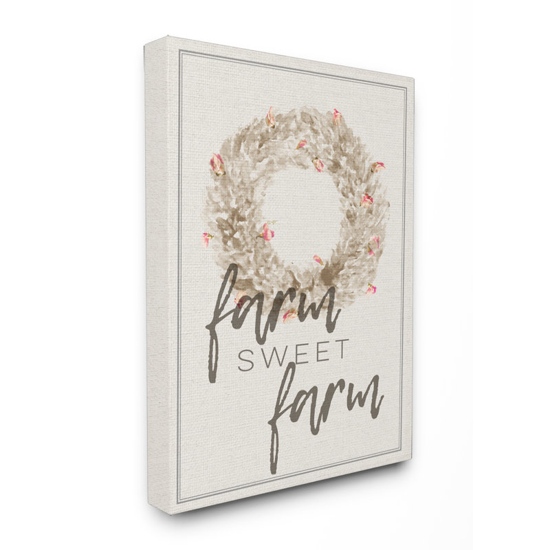 « farm presentation farm », art mural, Toile tendue, H 20 po x l 16 po x P 1,5 po