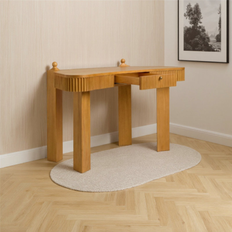 Bureau moderne en bois massif de chêne avec tiroirs