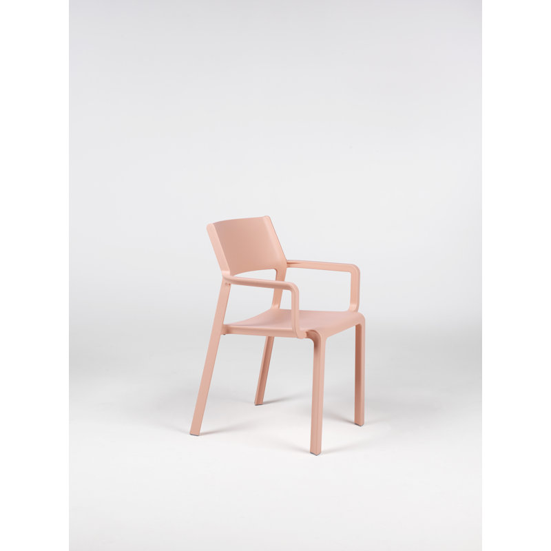 Karle Stacking Patio Dining Armchair with Cushion, Antracite