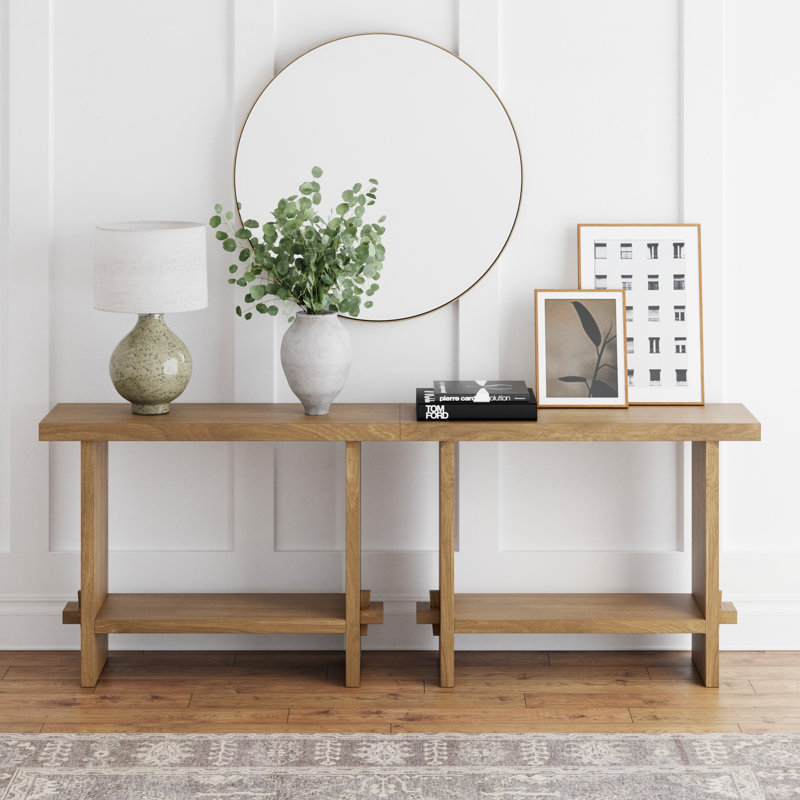 Samar 40'' Console Table, Brushed Light Brown