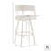 Dehn Modern Swivel Counter or Bar Height Barstool with Open Back and Footrest in Metal and Faux Leather