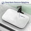 Lavabo de salle de bain semi-encastré 21 po x 13 po Salerno, vasque en porcelaine vitrifiée blanc / noir mat-131576186