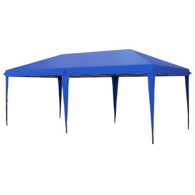10' X 19.2' Pop Up Canopy Tent, Heavy Duty Tent For Parties, Outdoor Instant Gazebo Sun Shade Shelter With Carry Bag For Catering, Events, Wedding, Backyard BBQ