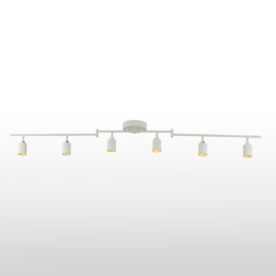 62.2'' 6 -Light Swing Arm Track Track Kit with Dimmable and Adjustable Head