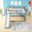 Full Over Full Bunk Bed With Slide And Ladder In Grey Colour