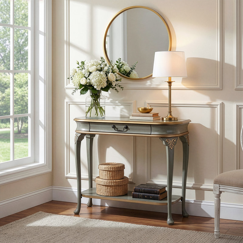 Ridgeland Console Table, Olive Ash Burl