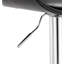 Tabouret de bar contemporain pivotant réglable avec siège et dossier rembourrés, noir