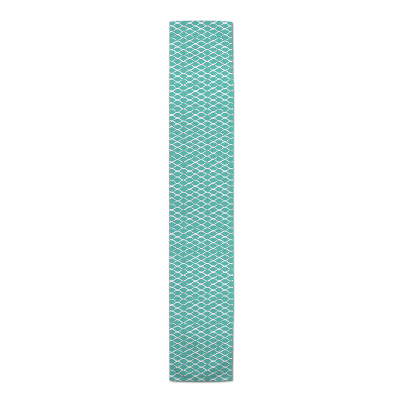 Bevereley Rectangle Polyester Table Runner, 72" x 16", Teal