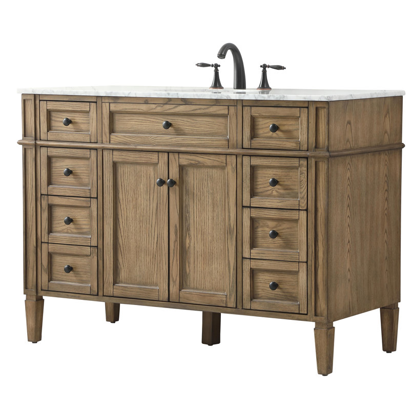 Ensemble de meuble-lavabo simple 48 "Rivers, Bois flottant