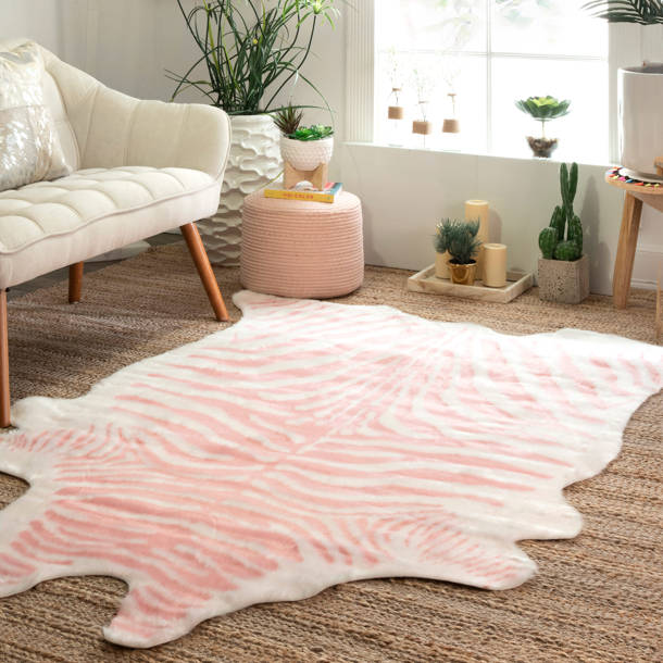 Mercer41 Vaughan Pink/White Rug | Wayfair