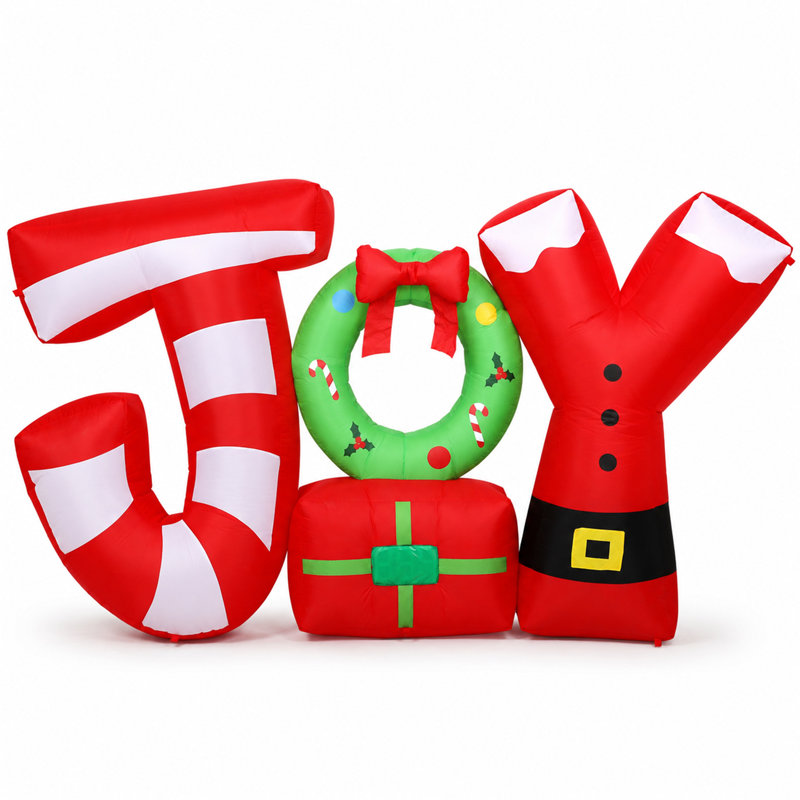 Décoration de Noël gonflable pour la cour de Noël avec lumières DEL Adaptateur d'alimentation standard américain en polyester 210D
