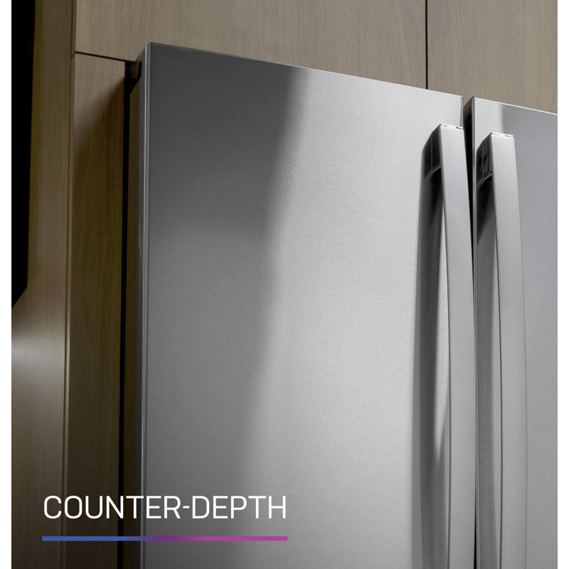 GE Profile ENERGY STAR 23.2 Cu. Ft. Smart Counter-Depth Fingerprint Resistant 4-Door French-Door Refrigerator With Dual-Dispense Autofill Pitcher