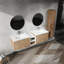 Meuble-lavabo 72 po avec lavabo en résine et tablette latérale