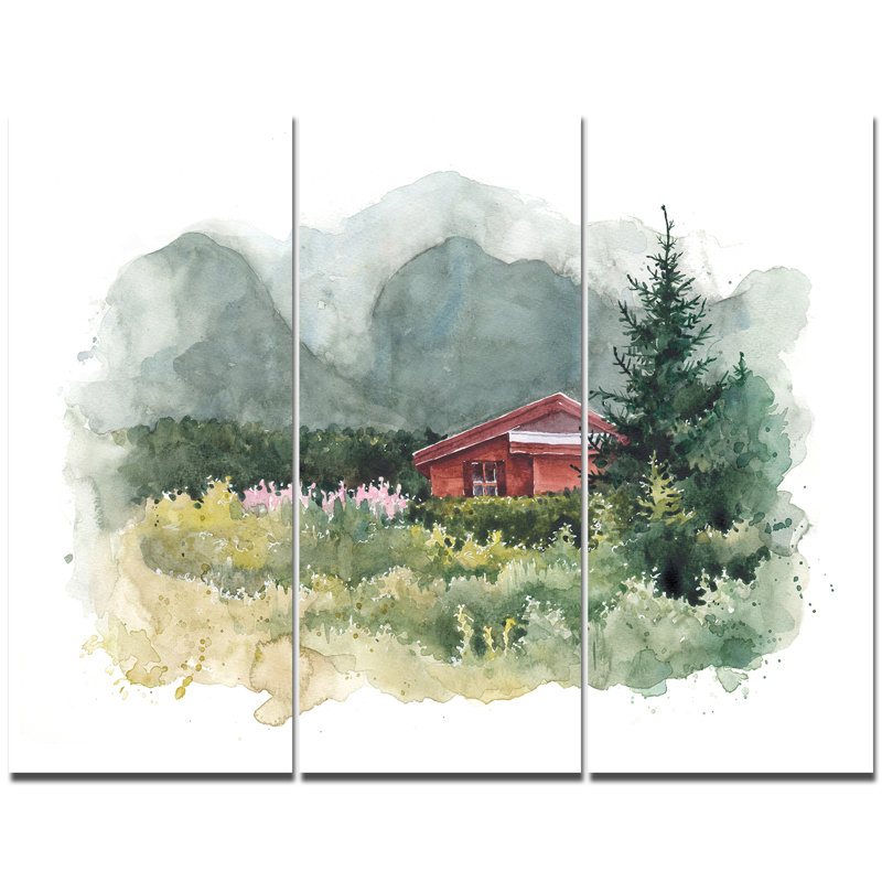 « aquarelle house aad », reproduction d’art à multiples images sur toile