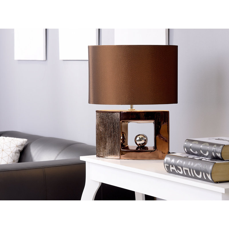 Delavan Ceramic Table Lamp, Brown