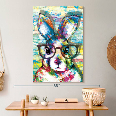 «Nerd Rabbit Paint», reproduction sur toile