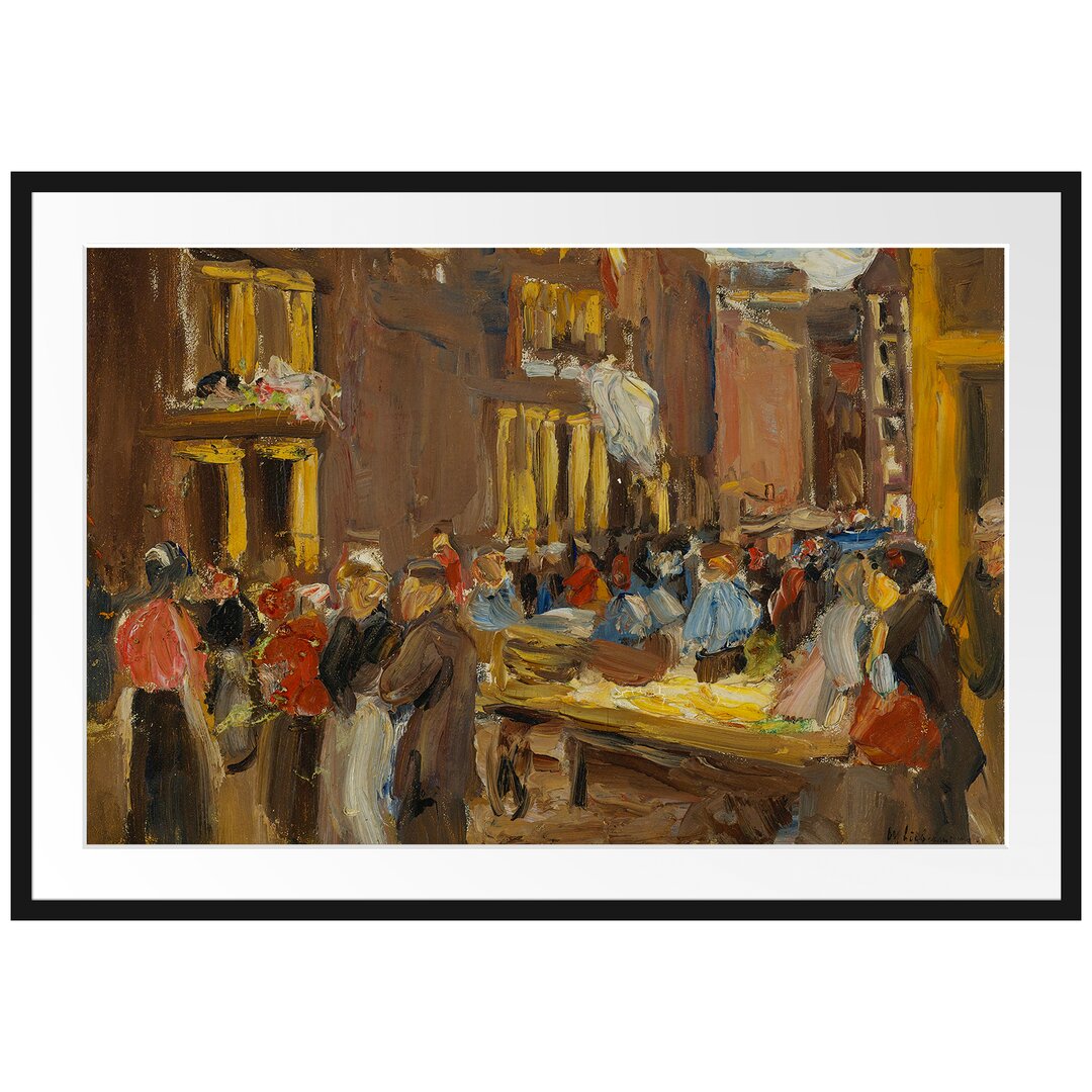 Gerahmter Kunstdruck Jewish Alley in Amsterdam von Max Liebermann