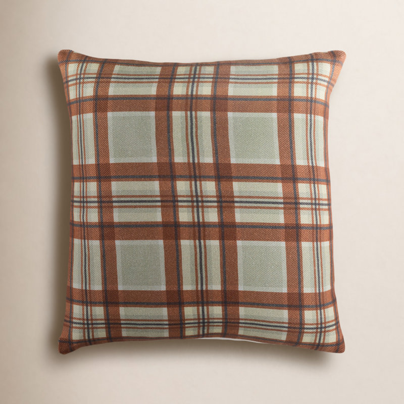 Housse et insert de coussin en coton Mirianne Andrey, 22 po x 22 po, Brun, Duvet
