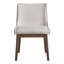 Chaise d'appoint rembourrée blanche et brune Hakon