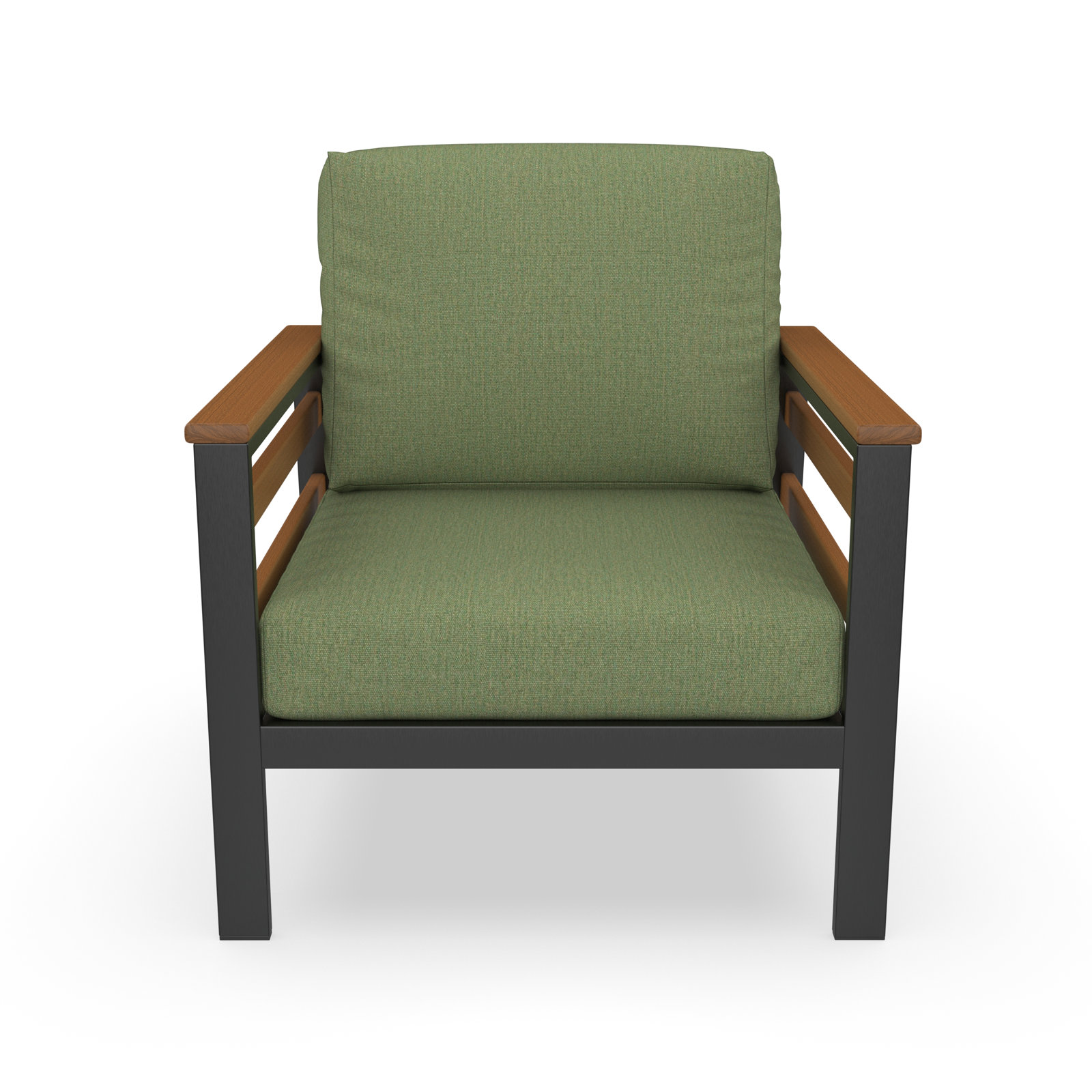 Townsend Patio Chair with Sunbrella® Cushions, Sunbrella Canvas Fern, Brown