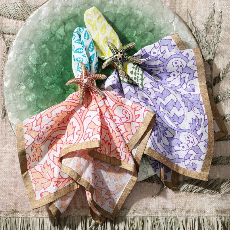 Linen Square Napkins, Pink