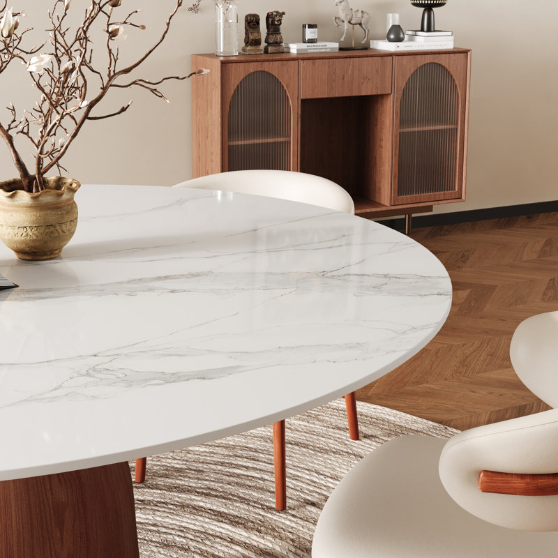 Ensemble de salle à manger 5 pièces avec 4 chaises rembourrées, H 29,52 po x l 47,24 po x P 47,24 po, Blanc
