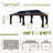 Veikous Hardtop Double-Roofed Aluminum Patio Gazebo Multiple Sizes-105006300