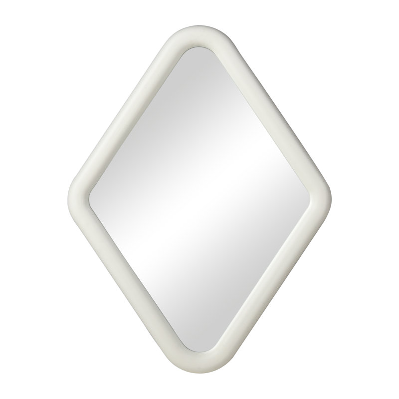 Miroir mural Diamond - Blanc délavé