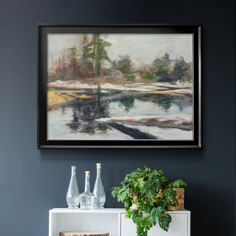 «Quiet Reflection», reproduction sur toile encadrée, H 18,5 po x l 24,5 po x P 1,5 po, Noir