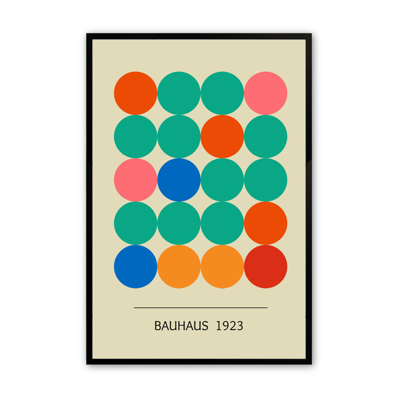 Seline Bauhaus 1923, reproduction d'art encadrée, Noir satiné, H 36 po x l 24 po x P 1,25 po