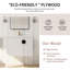 Meuble-lavabo mural de salle de bain avec lavabo en céramique et porte à fermeture en douceur-737982189
