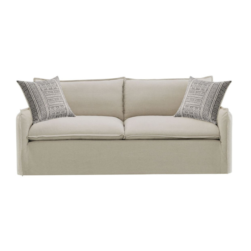 Canapé moderne Upendo avec 2 coussins, lin