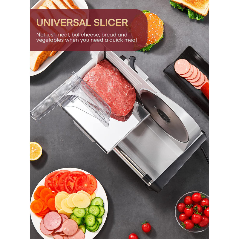 Naomi Stainless Steel Electric Meat Slicer, Silver