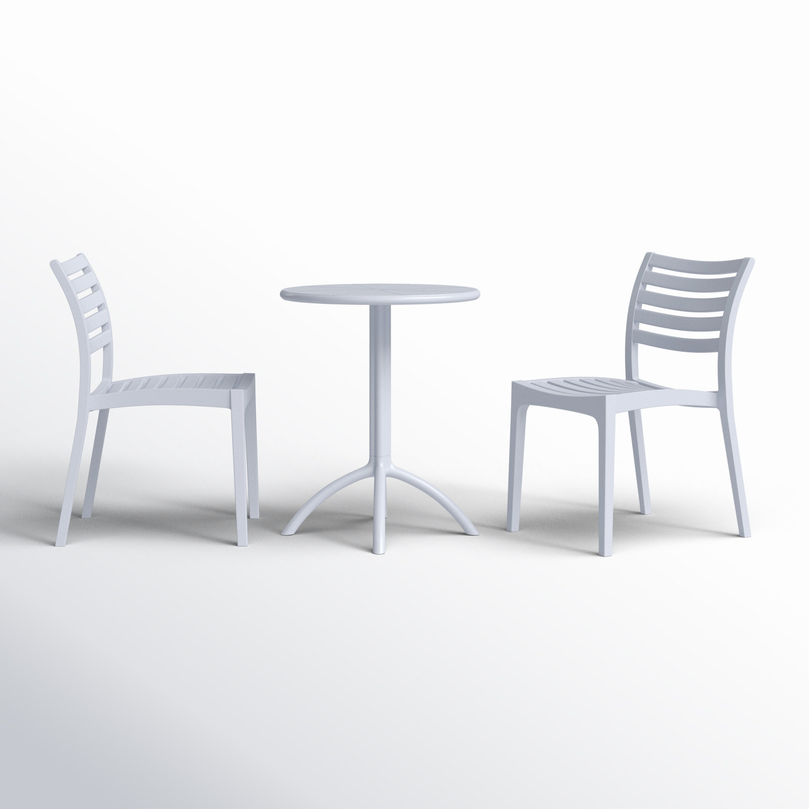 Jacinta 24" Patio Bistro Set, Silver Gray