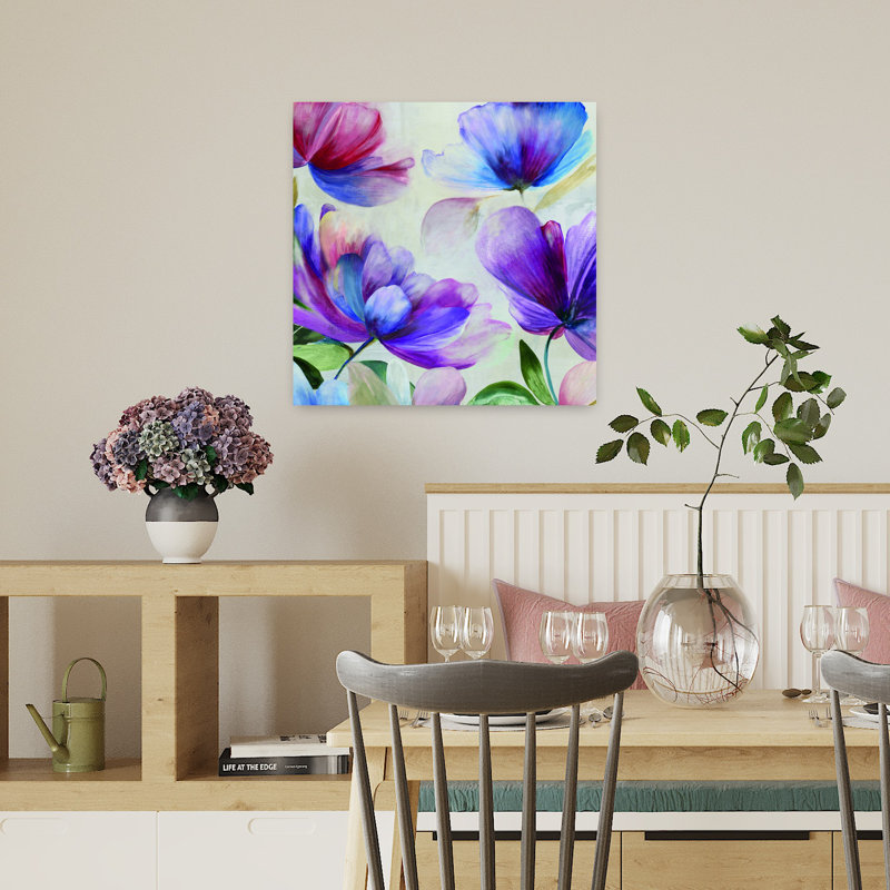 «Wanting Delicate Dreamy Vibrant Flower Art», H 18 po x l 18 po