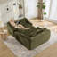 Chaise longue surdimensionnée pour l'intérieur, canapé-lit moderne en chenille à assise profonde avec coussins décoratifs et accoudoirs, canapé-lit pour le salon, chambre à coucher-134205368