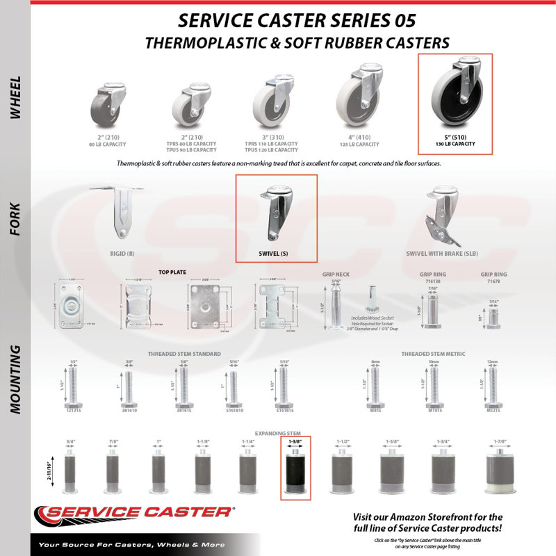 Thermoplastic Rubber Caster