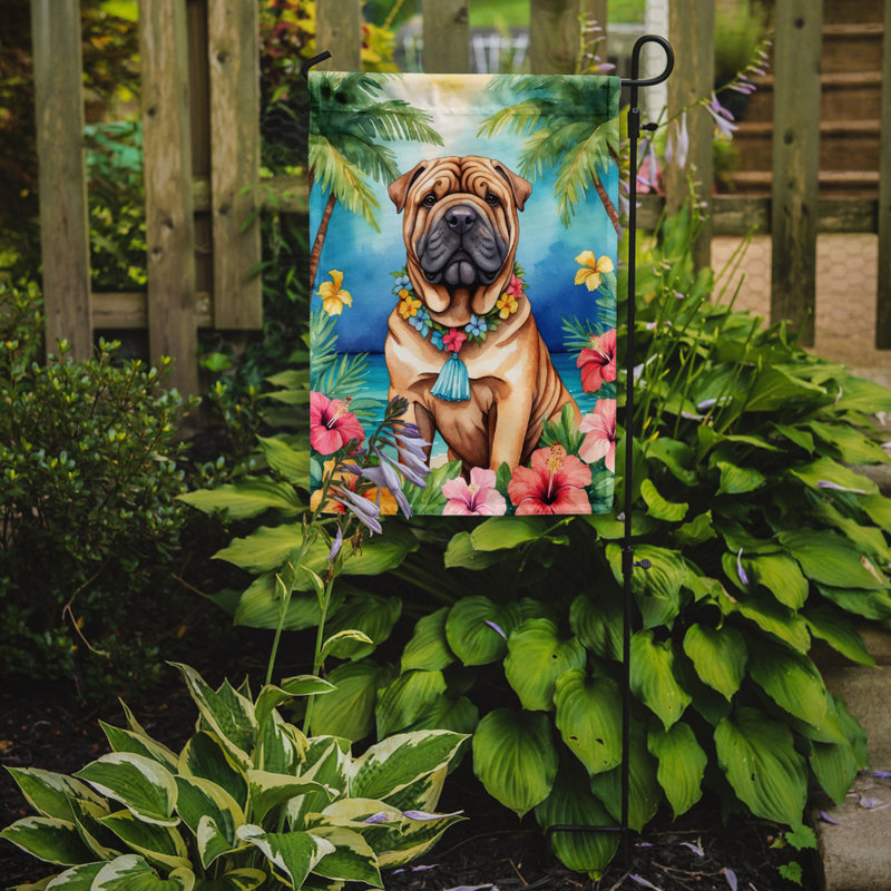 Drapeau de jardin en polyester double face H 15,5 po x l 11,25 po