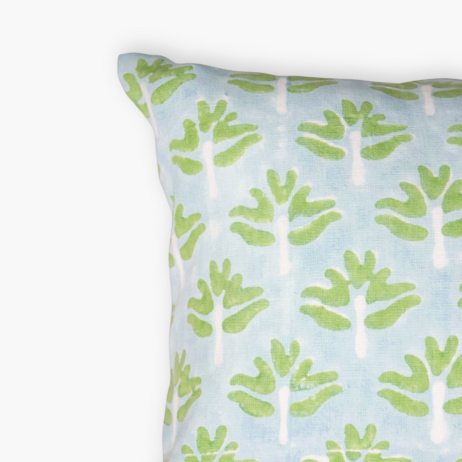 Zeenat Throw Pillow Cover, Rectangle 12"H x 20"W, Light Blue/Green Floral