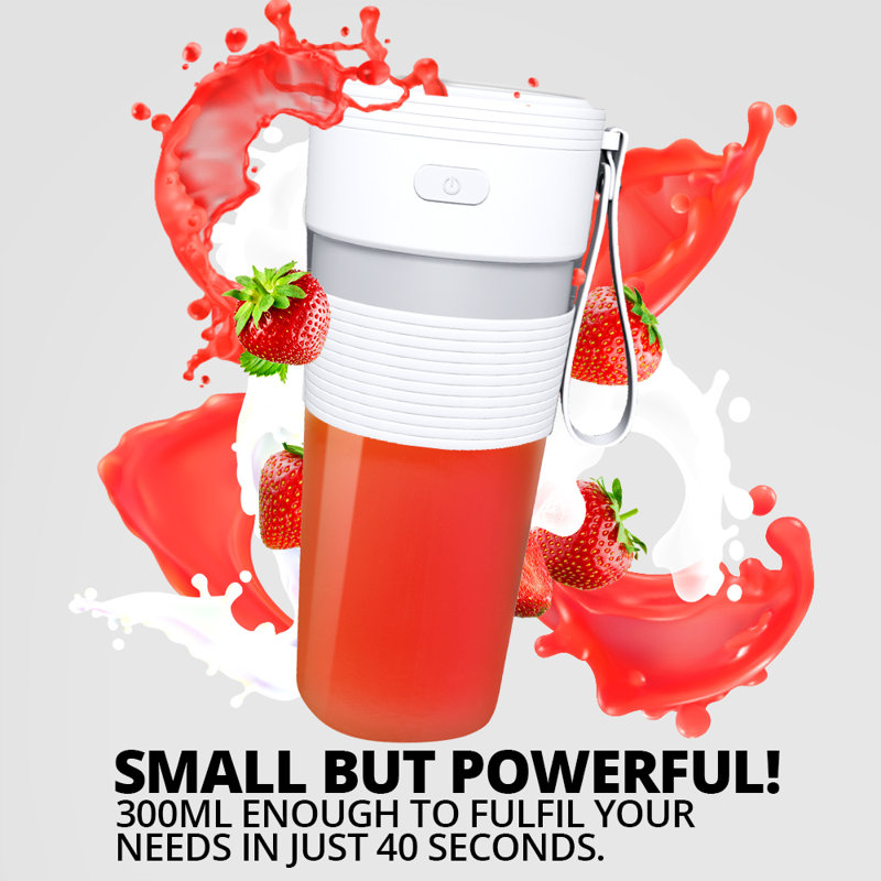 Portable Blender, Milkshake Maker with Cup - 300 oz