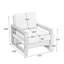 Chaises longues d'extérieur en teck avec coussin et accoudoirs Gustina-19337701-19337691
