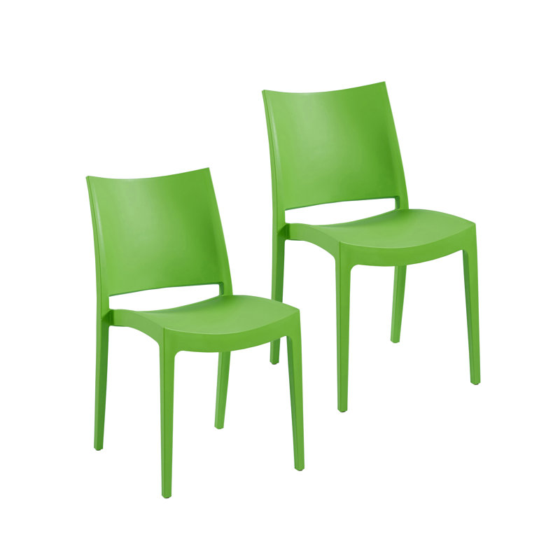 Deangalo 18.31'' H Stacking Side Chair, Green